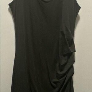 Athleta Size Large Ruched Side Tank Dress Olive Green Stretch